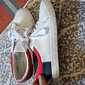 Nautica White, Red, and Blue Sneaker